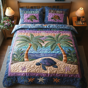 Classic Ocean Whisper 3-Piece Quilted Bedding Set