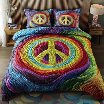 Peaceful Dreams Blooms 3-Piece Quilted Bedding Set