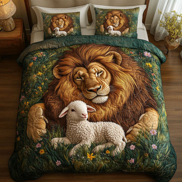 Peaceful Embrace 3-Piece Quilted Bedding Set