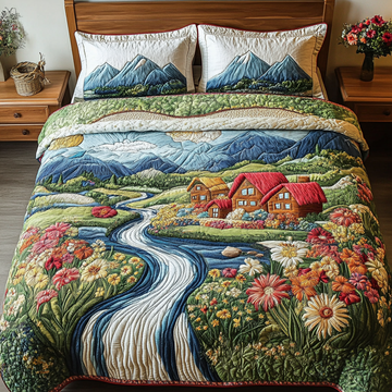 Peaceful Retreat 3-Piece Quilted Bedding Set