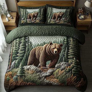 Pine Wilderness 3-Piece Quilted Bedding Set