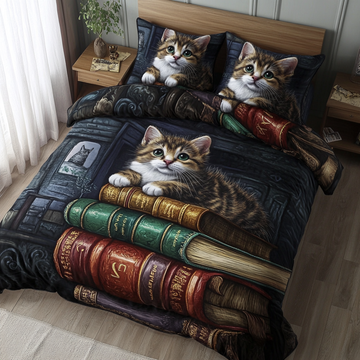 Purrfect Companions 3-Piece Quilted Bedding Set