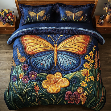 Radiant Flutter 3-Piece Quilted Bedding Set