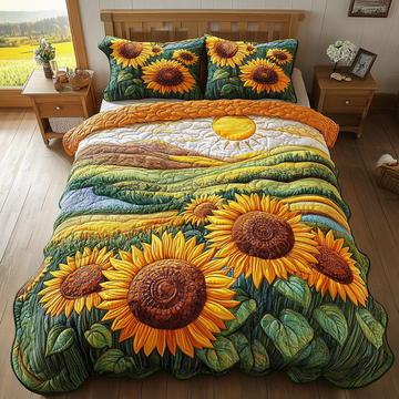 Radiant Retreat 3-Piece Quilted Bedding Set