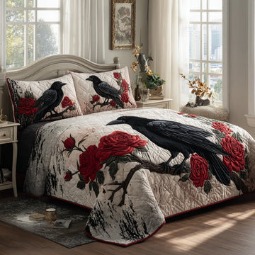 Raven Rose 3-Piece Quilted Bedding Set