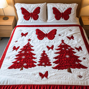 Red Harmony Animal 3-Piece Quilted Bedding Set