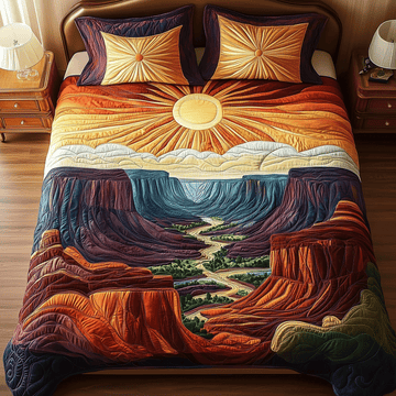 Red Rock Majesty Canyon 3-Piece Quilted Bedding Set