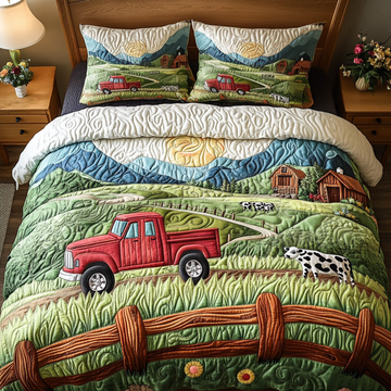 Rural Vibes 3-Piece Quilted Bedding Set