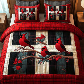 Scarlet Perch 3-Piece Quilted Bedding Set