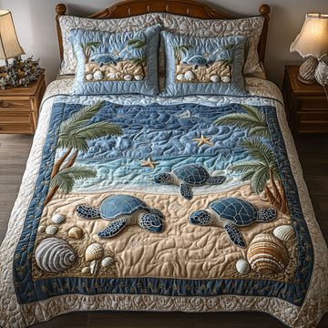 Seaside Dreams Animal 3-Piece Quilted Bedding Set