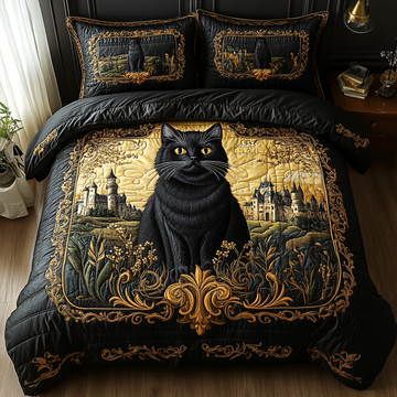 Shadow Paws 3-Piece Quilted Bedding Set