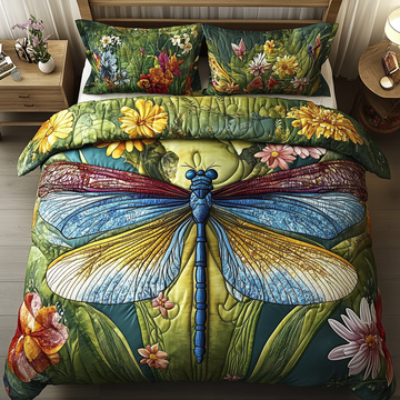Shimmer Wings 3-Piece Quilted Bedding Set