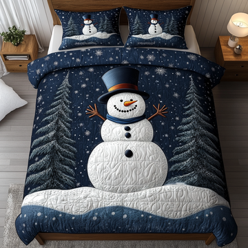 Snowy Bliss 3-Piece Quilted Bedding Set