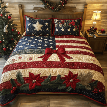Star-Spangled Noel 3-Piece Quilted Bedding Set