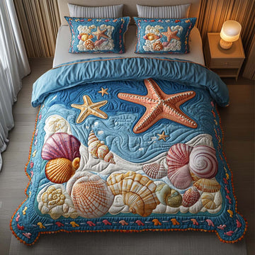 Starfish Shores 3-Piece Quilted Bedding Set