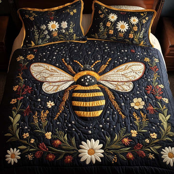 Starlight Bee 3-Piece Quilted Bedding Set