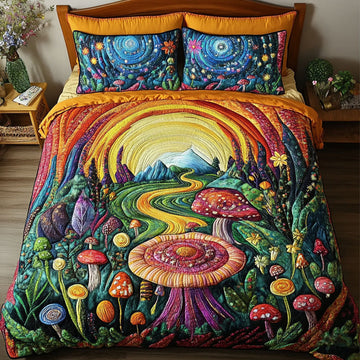 Starry Sporeland 3-Piece Quilted Bedding Set