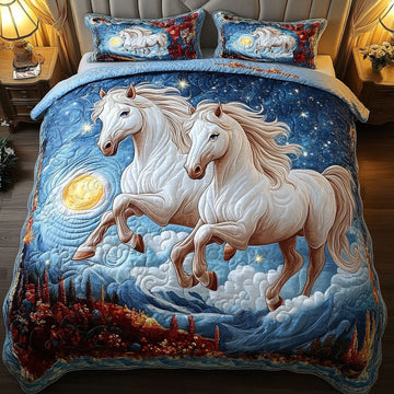 Starry Stallions Animal 3-Piece Quilted Bedding Set