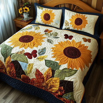 Sun-Kissed Garden 3-Piece Quilted Bedding Set
