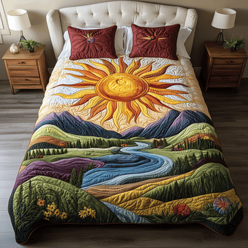 Sunbeam Dream 3-Piece Quilted Bedding Set