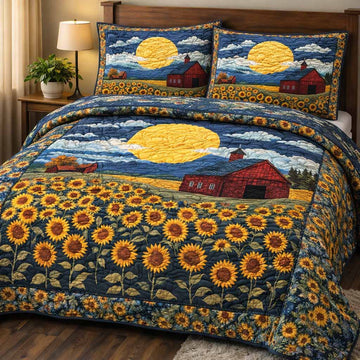 Sunflower Barn 3-Piece Quilted Bedding Set