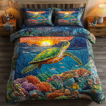 Sunset Escape 3-Piece Quilted Bedding Set