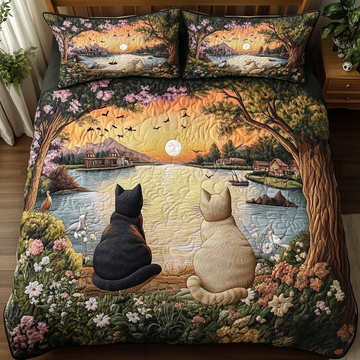 Sunset Pals 3-Piece Quilted Bedding Set
