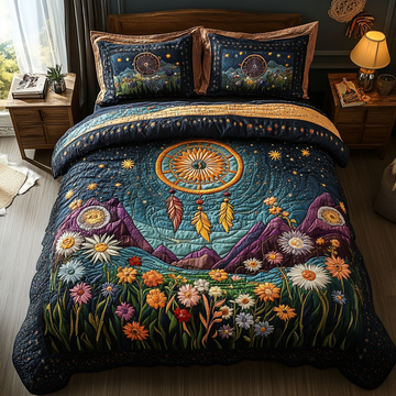 Sunset Whispers 3-Piece Quilted Bedding Set