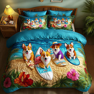 Surf Vibes Only 3-Piece Quilted Bedding Set