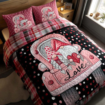 Sweet Gnome Dreams 3-Piece Quilted Bedding Set