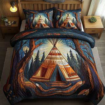Teepee Nights 3-Piece Quilted Bedding Set