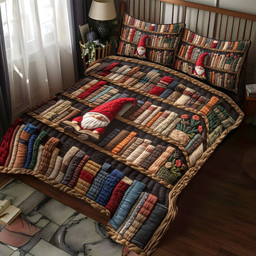 The Bookish Gnome 3-Piece Quilted Bedding Set
