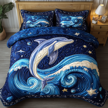 Tidal Spirit 3-Piece Quilted Bedding Set