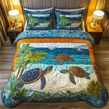 Tropical Breeze 3-Piece Quilted Bedding Set