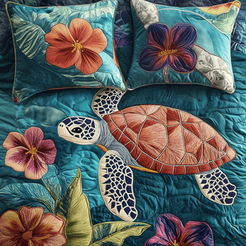 Turtle Bay Comfort Animal 3-Piece Quilted Bedding Set