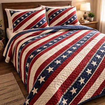 Union Lines 3-Piece Quilted Bedding Set