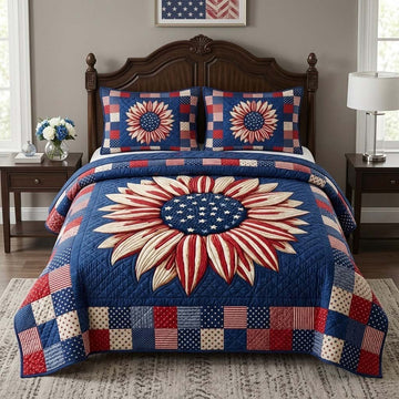 Unity Sunflower 3-Piece Quilted Bedding Set