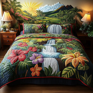 Waterfall Escape 3-Piece Quilted Bedding Set
