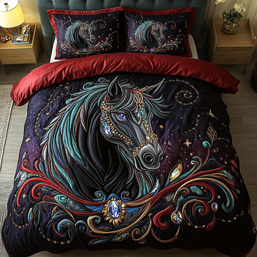 Wild Hooves 3-Piece Quilted Bedding Set