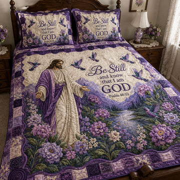 Be Still 3-Piece Quilted Bedding Set