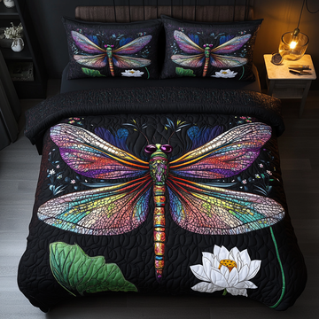 Dragonflight Dreams 3-Piece Quilted Bedding Set