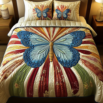 Classic Golden Flutter 3-Piece Quilted Bedding Set