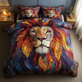 Lionheart Legacy quilted 3-piece bedding set on a made bed with two matching pillow shams