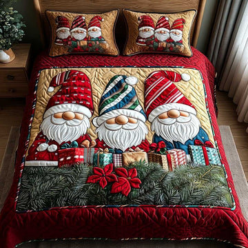 Magical Gnome 3-Piece Quilted Bedding Set