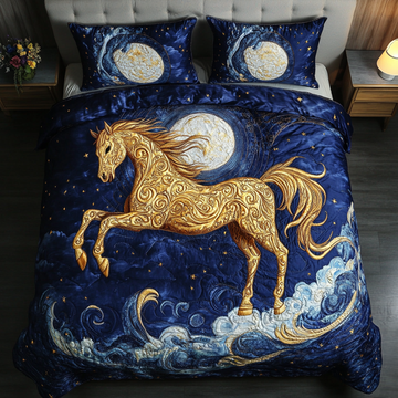 Majestic Gallop Horse 3-Piece Quilted Bedding Set