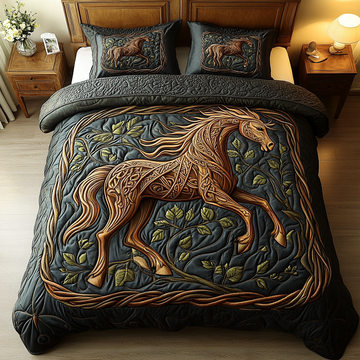 Majestic Mane Celtic 3-Piece Quilted Bedding Set