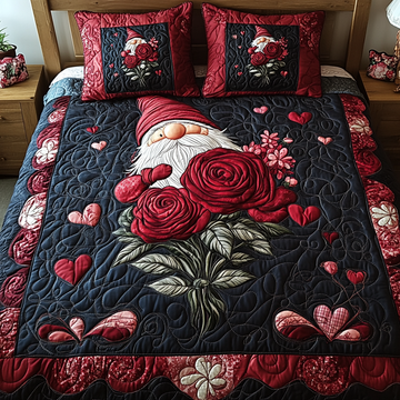 Romantic Bloom 3-Piece Quilted Bedding Set