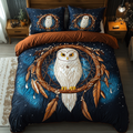 Silent Sentinel Southwest quilted 3-piece bedding set on a made bed with two matching pillow shams