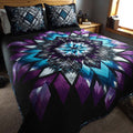 Star Haven quilted 3-piece bedding set on a made bed with two matching pillow shams