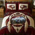 Starlit Protector quilted 3-piece bedding set on a made bed with two matching pillow shams